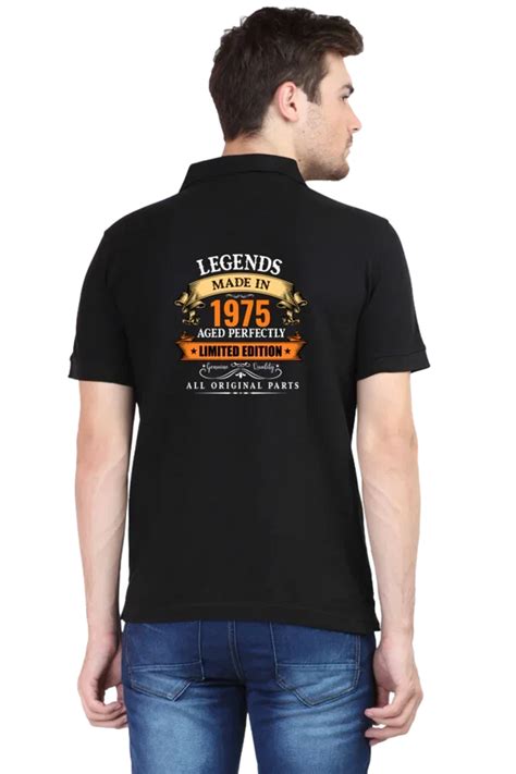 Polo 1975 50th Birthday T-Shirt (Year Customized) – 100% Bio-Washed ...