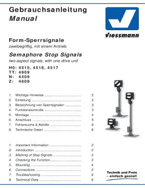 Fillable Online Viessmann Anleitung Form-Sperrsignale Viessmann ...