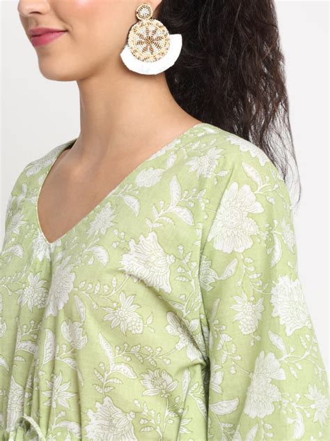 Pista Flower Printed Kaftan with Straight Pants – anokherang