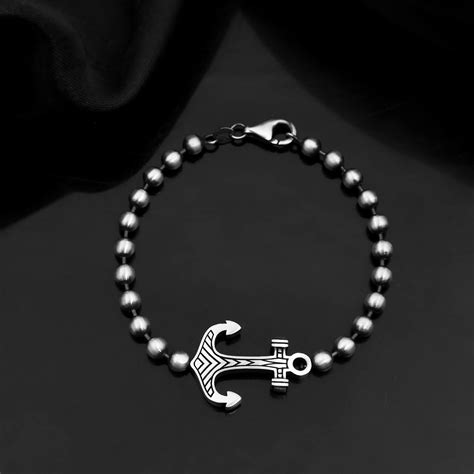 Anchor Italian silver bracelet – Meera Jaipur
