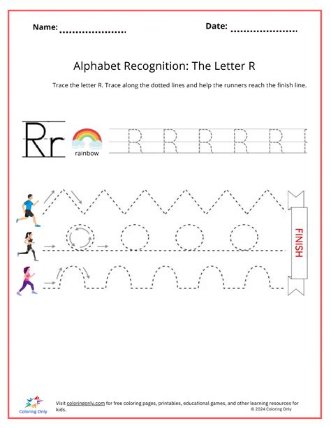 Alphabet Recognition: The Letter R Free Printable Worksheet