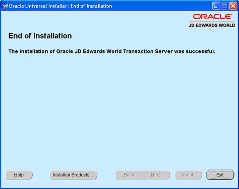 JD Edwards World Transaction Server Installation