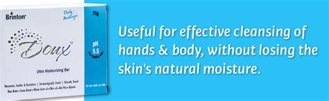 Buy Brinton DOUX Daily Ultra Moisturizer Soap Bar with pH 5.5, 75g ...