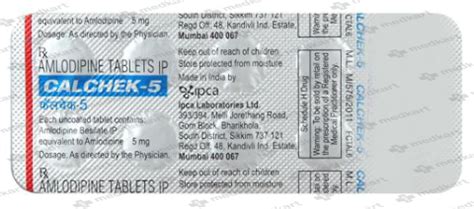 CALCHECK 5MG TABLET 10'S : View Price, Combination and Alternatives ...