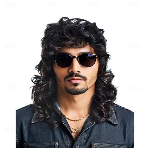 Mullet Wig for Men Joe Dirt Emo Wig 80s Costumes Fancy Party Cosplay ...