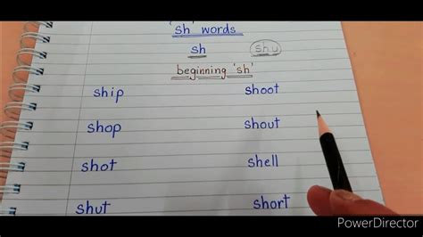 sh words | beginning 'sh' words | ending 'sh' words | sh sound words ...