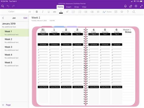 OneNote Daily Planner Template 的图像结果