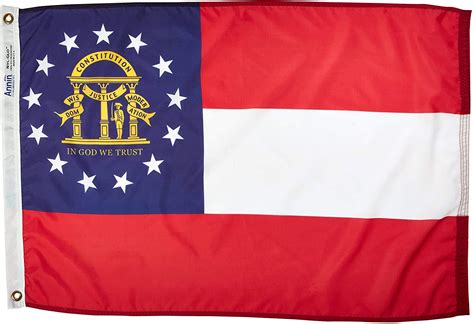 Official Georgia State Flag Vibrant Georgia State Flag For Motorcycles