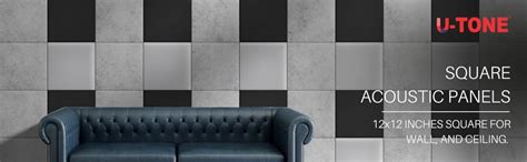 UNIDUS ACOUSTICS Square Acoustic Wall Panel Set of 6, 12"x12"x9mm ...
