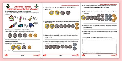 Christmas Themed Singapore Money Problem Solving