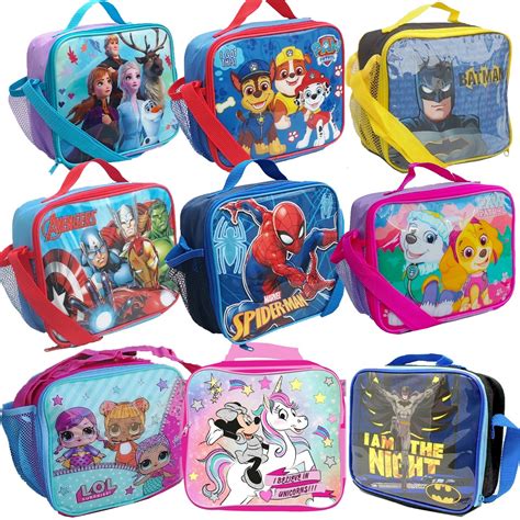 Childrens Insulated Lunch Pack Box Bag Kids Boys Girls School Food ...