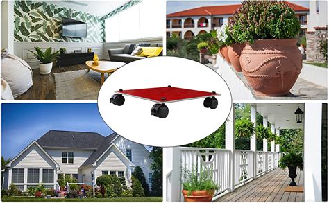 Sharpex Pack of 1 Metal Caddy Iron Dolly on Squre Rack Rustproof Sturdy ...