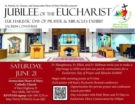 Jubilee of the Eucharist: Eucharistic Day of Prayer & Miracles Exhibit ...