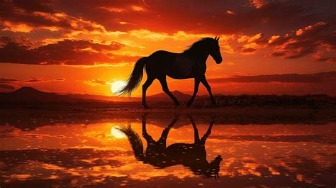 Sunset horse silhouette 27447107 Stock Photo at Vecteezy