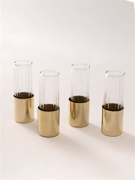 Fluted Glass Bud Vases, Set of 4 – Fleck