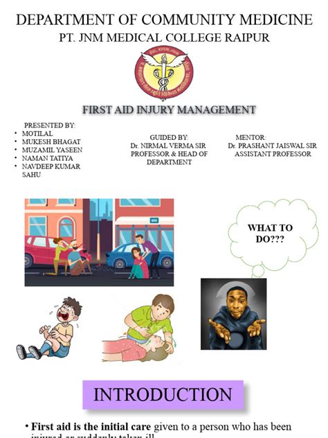 Image result for Introduction of a First Aid Manager