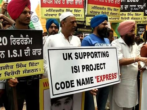 Anti-Khalistan protesters rally outside British High Commission