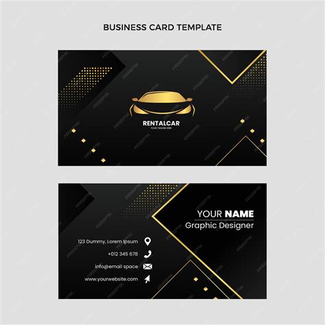 Elegant design of car rental business card | Premium Vector