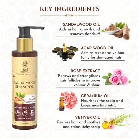 Sandalwood Hair Shampoo for Gentle Cleansing with Shikakai & Reetha ...