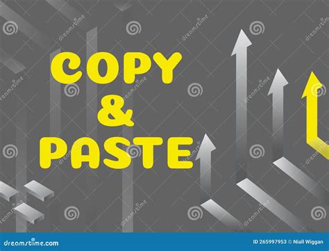 Conceptual Display Copy Paste. Word Written on an Imitation, Transcript, or Reproduction of an ...
