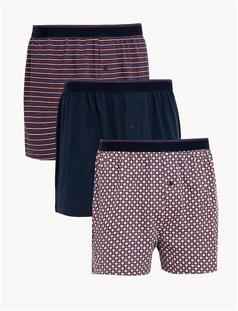 Buy 3pk Pure Cotton Cool & Fresh™ Jersey Boxers at Marks & Spencer
