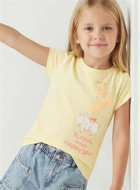 Buy Girls Graphic Print T-shirt Online at just Rs. 169.0 ...