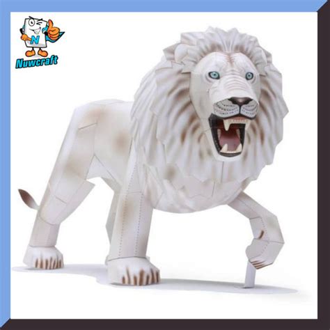 Jual White Lion (Male, Threatening) papercraft - Kota Surabaya ...