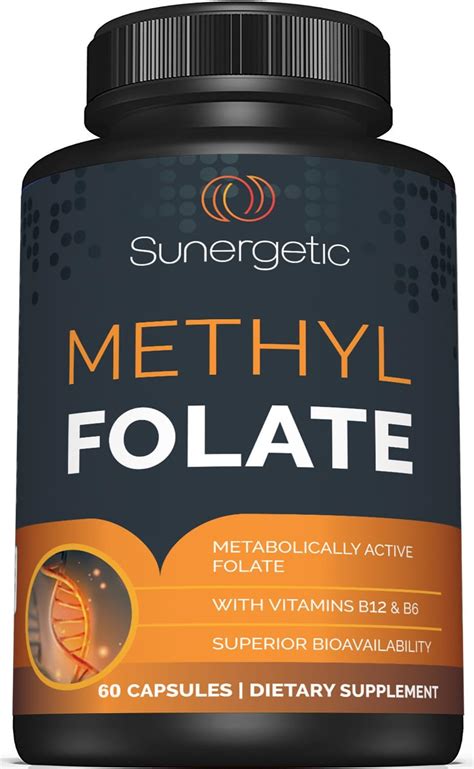 Sunergetic Premium Methyl Folate Capsules with Methylated B12 & India ...