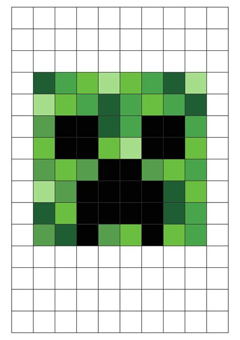 Pixel Art Minecraft Grid