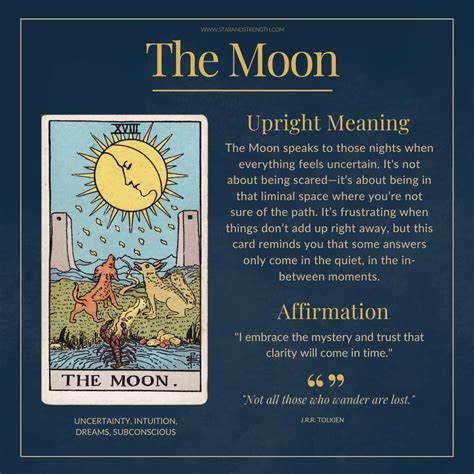 The Moon Tarot Card Meaning - Star And Strength