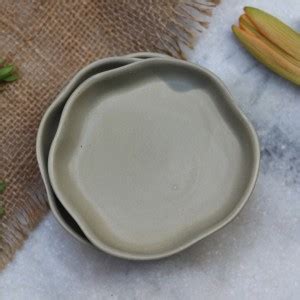 Weaving Homes Army Green Handmade Dessert Plate | Microwave and ...