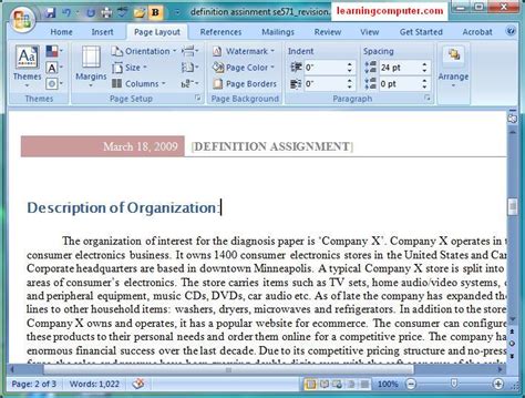 Image result for Word Page Format