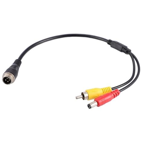 Buy X AUTOHAUX 1pcs Car Camera Adapter 4 Pin to RCA Adapter 12.71mm 4 ...