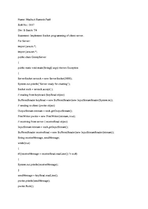 Madhu 13 - this is also java practical - Name: Madhuri Ramesh Patil ...