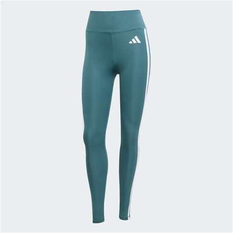 adidas Optime Essentials 3-Stripes 7/8 Leggings - Green | Free Shipping ...