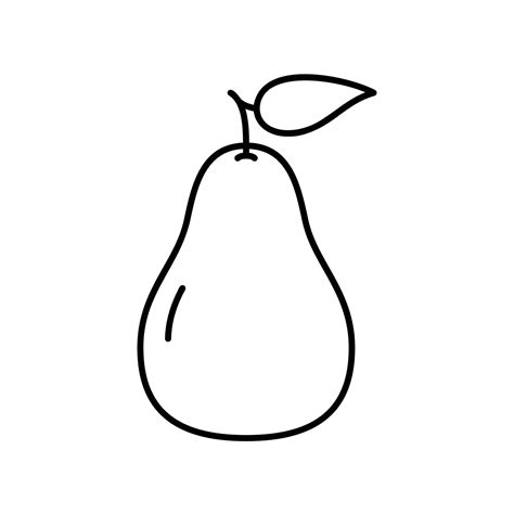 Pear icon for food or fresh fruit in black outline style 12722812 Vector Art at Vecteezy