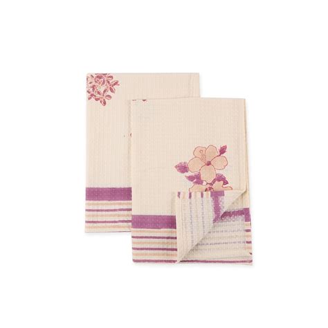 Abeer Small Hand Size 100% Pure Cotton Towel, Block Floral Printed ...