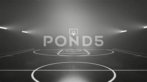 Black And White Basketball Court Background