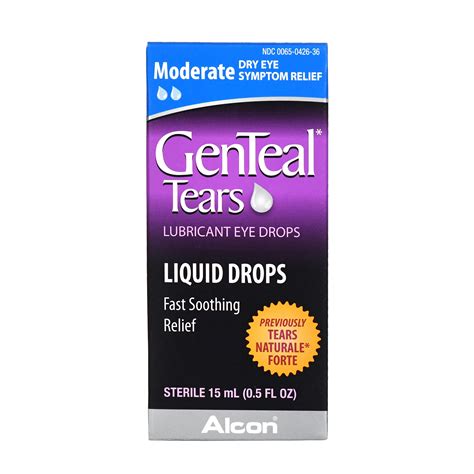 GENTEAL Tears Moderate Lubricant Eye Drops for Dry Eye Symptom Relief, 15mL - Walmart.com ...