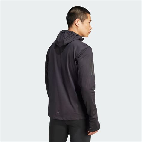 adidas Own The Run Winterized Hooded Half-Zip - Black | adidas India