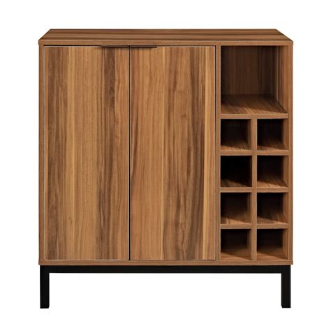 Walker Edison 8 -Bottle Teak Wood Wine cabinet in the Wine Storage ...
