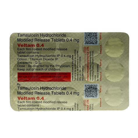 Veltam 0.4 Tablet | Uses, Side Effects, Price | Apollo Pharmacy