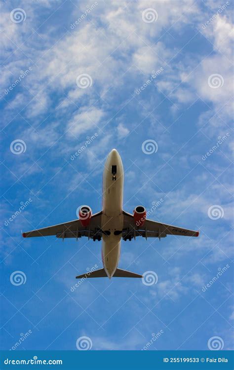 Photo Low, Angle View of a Commercial Plane about To Landing. Passenger ...