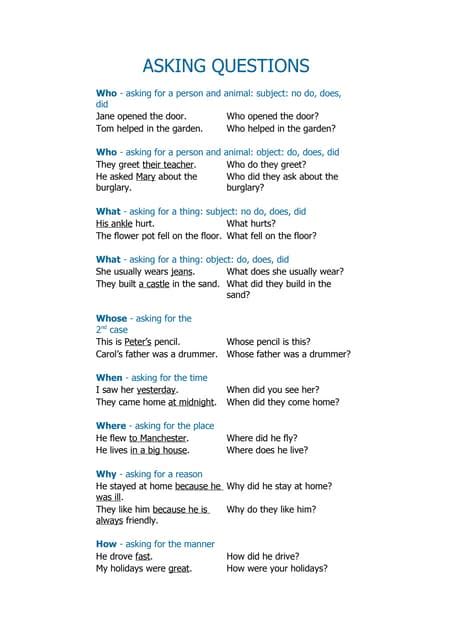 Image result for Asking Questions Examples