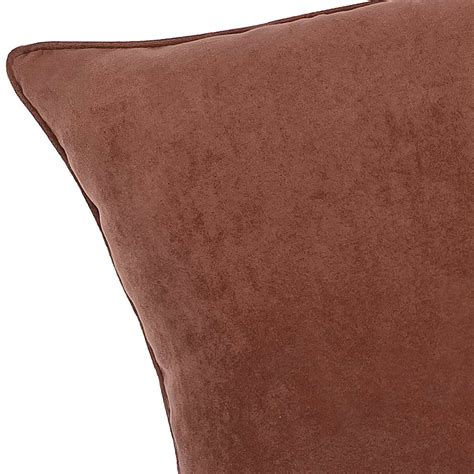 Baked Clay Torrey Faux Suede Throw Pillow, 18"