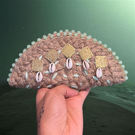 Mini Half Moon ~ Sea Shell Coin Bag | Dhaaga Life
