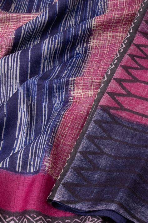 Printed Tussar Silk Sarees – Avishya.com