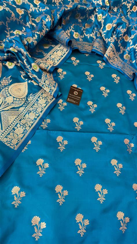 SKY BLUE MASHRU SILK 3 PIECE SUIT – THE CLOTH FARMER