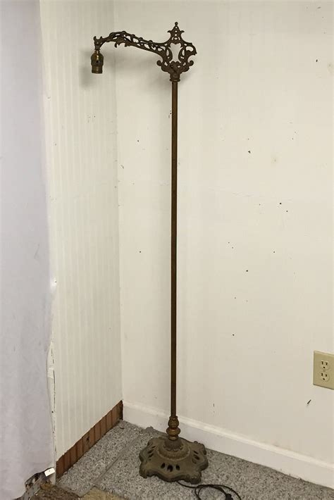 Antique 1920's Ornate Cast Iron Bridge Arm Floor Lamp with Claw Foot ...