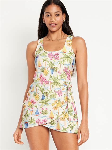Side-Tie Swim Dress | Old Navy